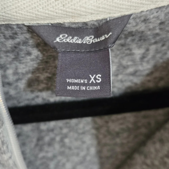 C - Eddie Bauer zip up jacket with fleece lining and sherpa hood - Picture 3 of 7